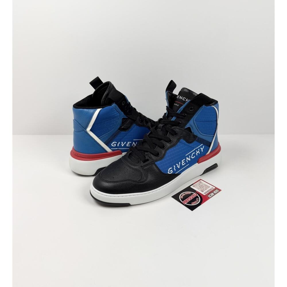Size 10 - Givenchy Blue Wing High Top Sneakers RETAIL $900